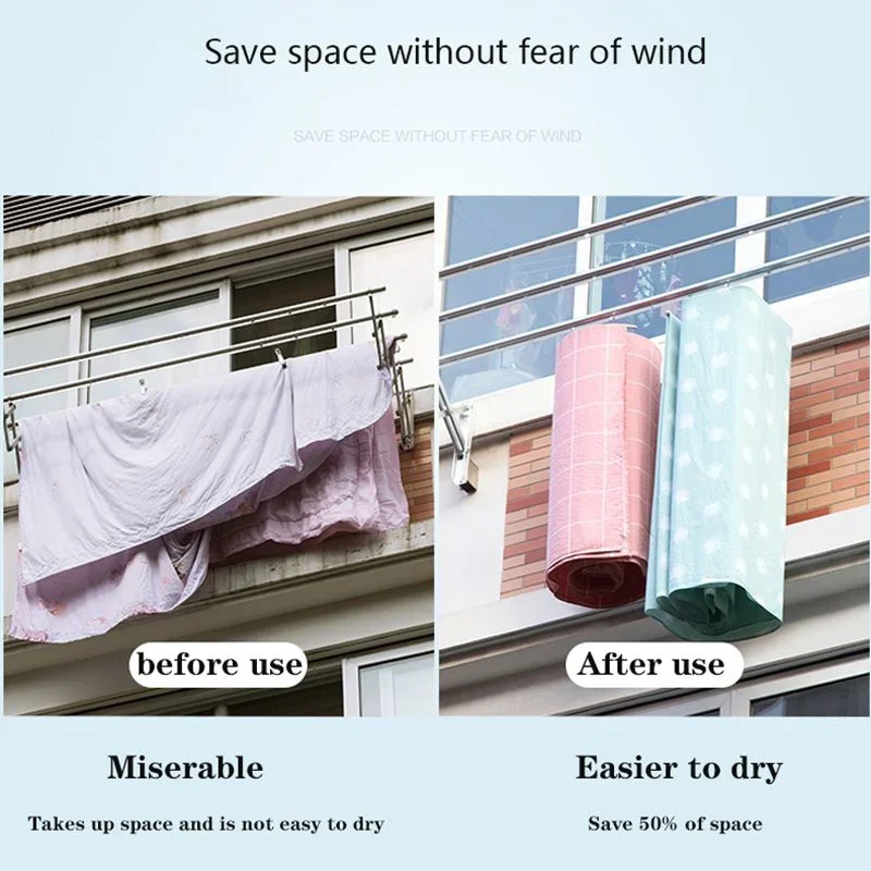 1Pc Round Spiral Quilt Sheets Hanger Stainless Steel Rotating Drying Rack Save Space Blanket Hanger Outdoor Home Balcony Hanger 5