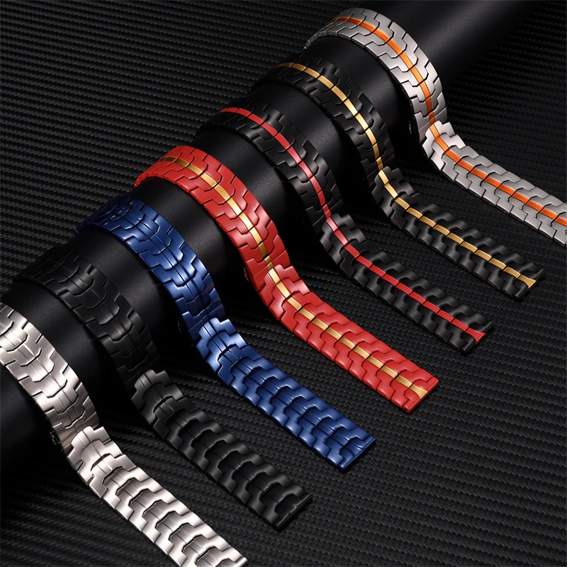 Premium Stainless Steel Watch Band - Elegant Metal Replacement Bracelet