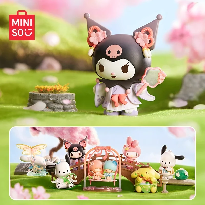 

Оригинальный персонаж MINISO Sanrio из мультфильма My Melody Kuromi Cinnamoroll Pachacco Pom Purin, хорошая модель, Подарочные игрушки