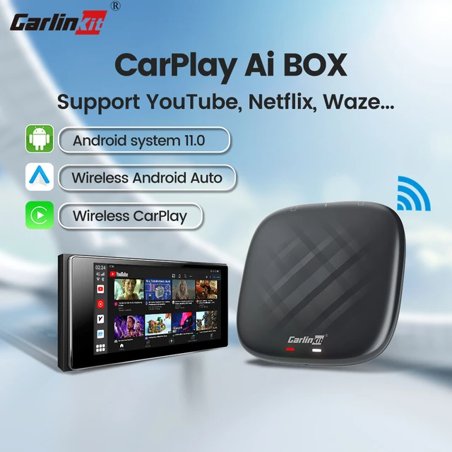 Android 11 carlinkit  carplay愛ボックスandroidの自動ワイヤレスマルチメディアスマートテレビアダプタストリーミングボックス有線アップルcarplay車