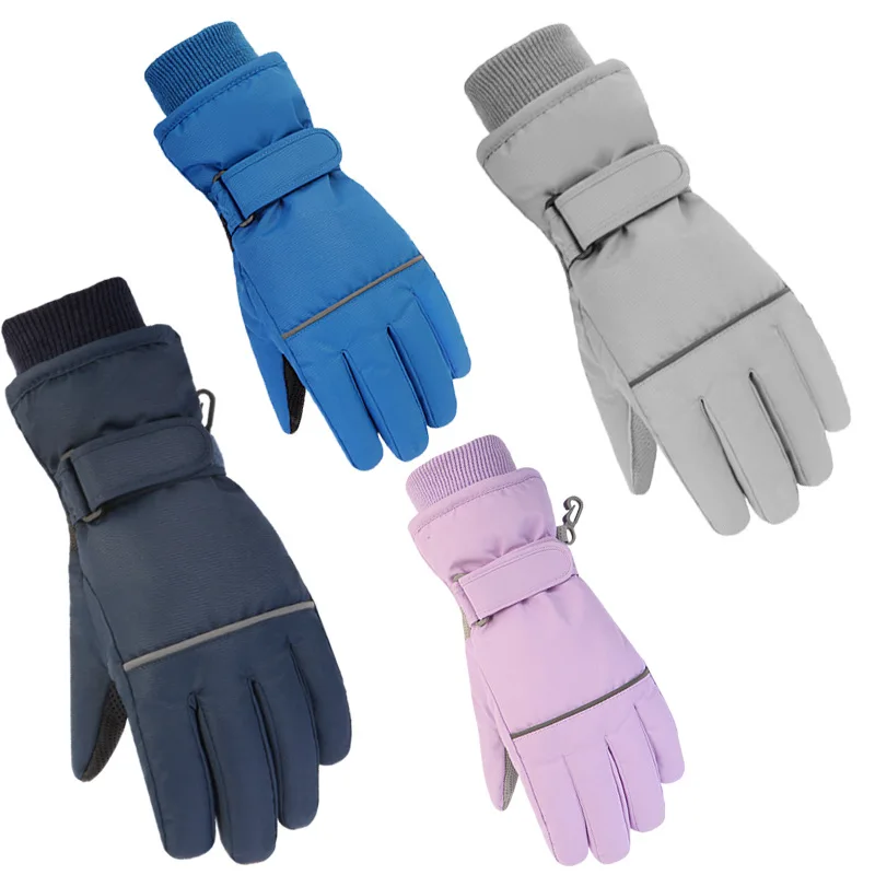 2023 Children Ski Gloves Keep Finger Warm Waterproof Thicken Mittens Winter Snowboard Snow Kids Gloves for Boys Girls