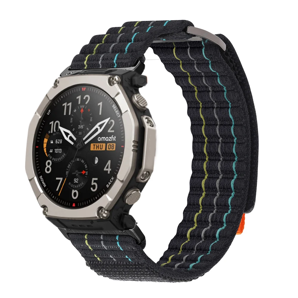 Amazfit T-Rex Ultra 2 51mm 시계 밴드용 나일론 스트랩 퀵 릴리스 26mm 손목 밴드 스포츠 여성 남성 교체용 손목 밴드 correa