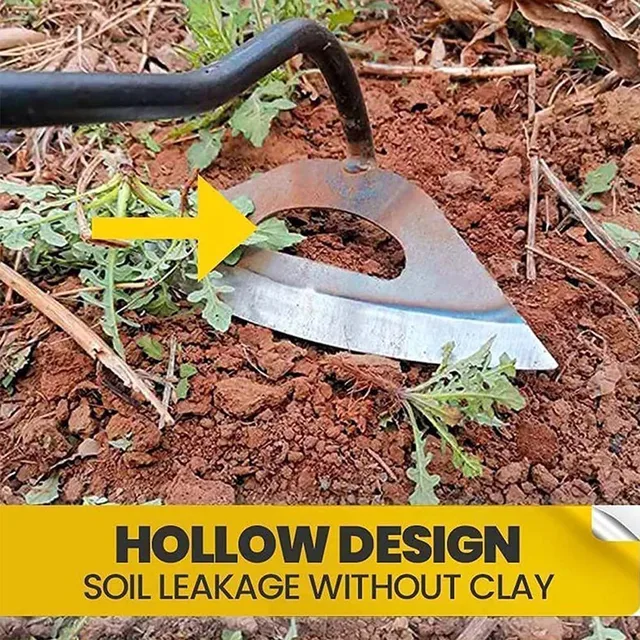 Iron Hardened Hollow Hoe Handheld Weeding Rake Planting Vegetable Farm Garden Tools Agriculture Tool Weeding Accessories 4