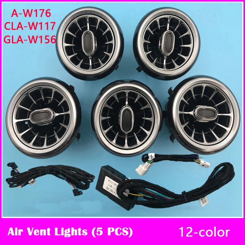 Car Air Vent Turbine Ambient Light LED Colors Lamp For Benz A/C/E/S/V/CLA/GLA/GLC class W176 W205 W213 W222 W447 W117 W156 X253