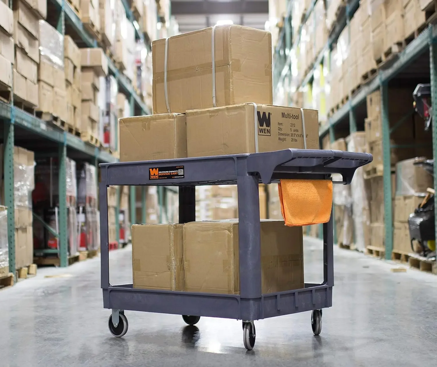 

WEN 500-Pound Capacity 46 By 25.5-Inch Extra Wide Service Utility Cart