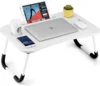 Foldable Laptop Table, Portable Lap Desk Bed Table Tray, Laptop Stand with Cup Holder 1
