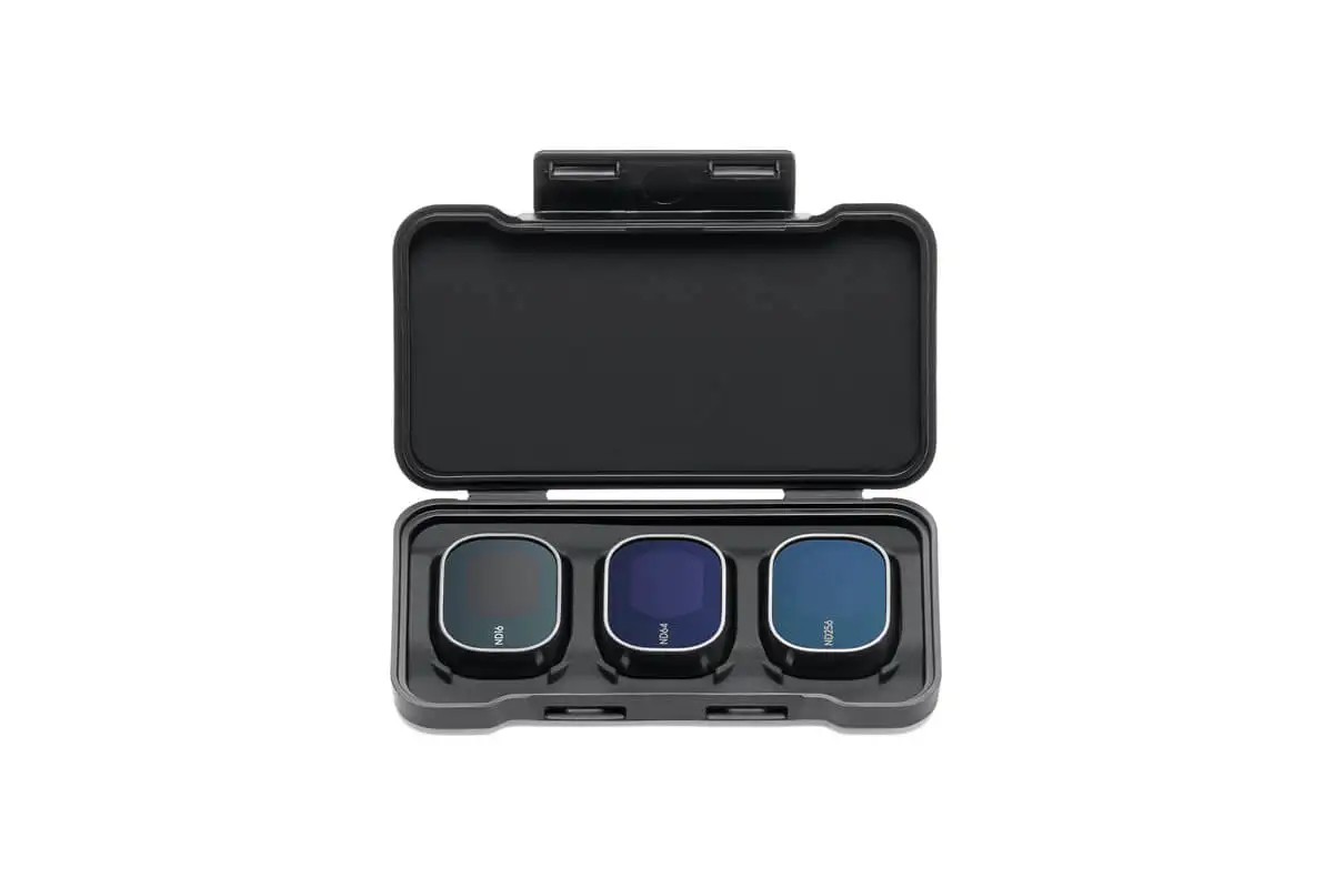 Lot de 3 Filtres ND pour DJI Mini 4 Pro - ND16, ND64, ND256, avec reflets lumineux.