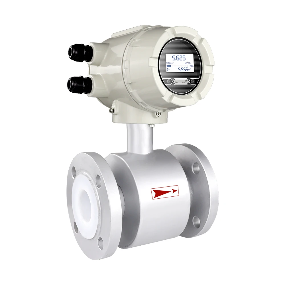 Electromagnetic Flow Meter for Juice Milk Beer Sewage Waste Water, Electronic Integrated Flow Meter, 4-20mA, 0.5% High Accuracy