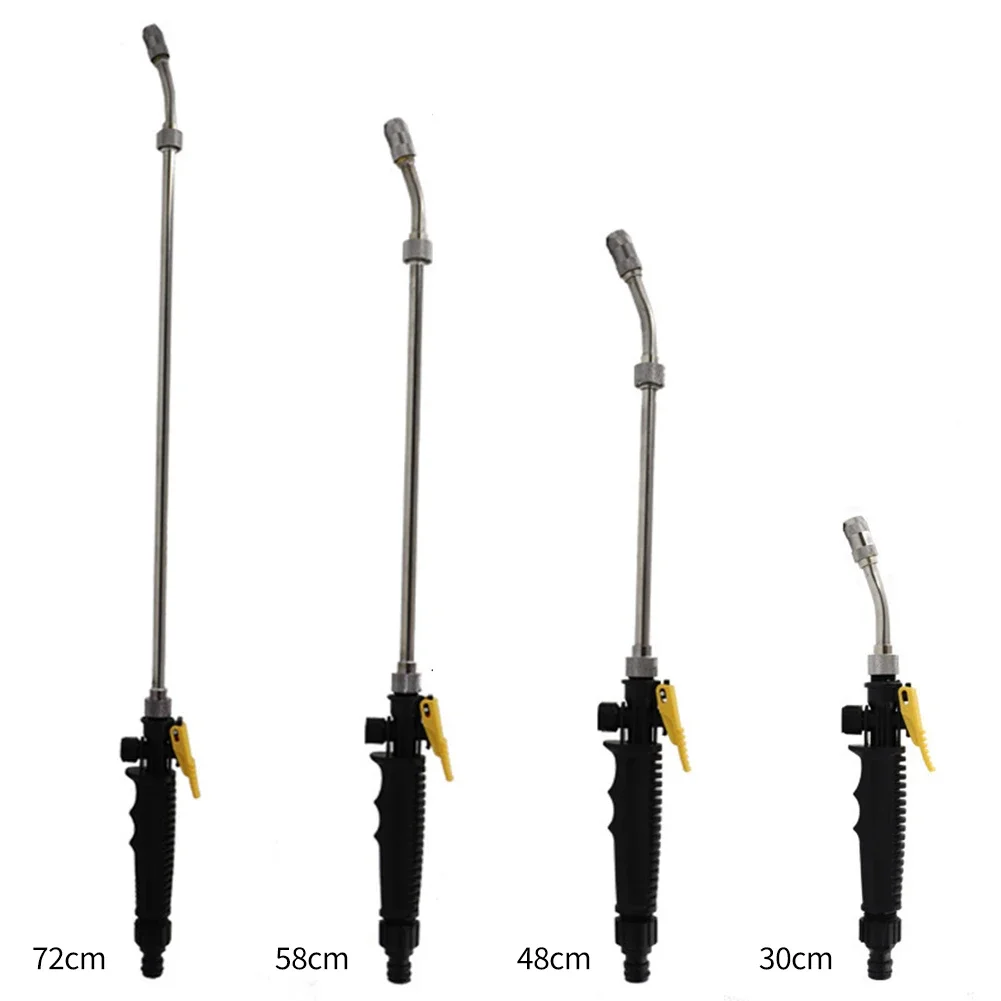 High Pressure Water Gun 28-72cm Metal Water Gun Jet Garden Washer Hose Nozzle Sprayer Watering Spray Sprinkler Cleaning Tool