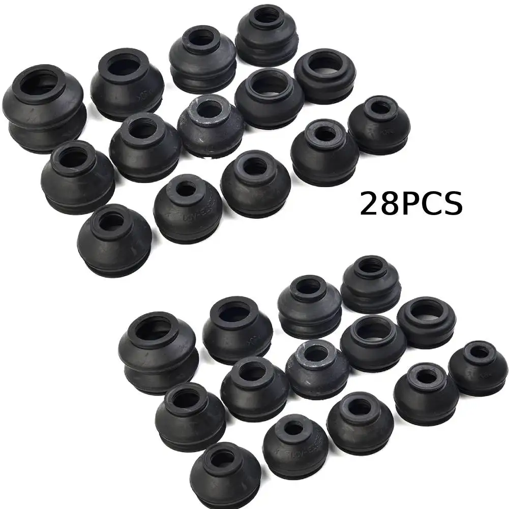 

28x Car Ball Joint Boot Suspension Steering Dust Cover Track Tie Rod Linkage Dust Boot Cover Track Rod End Set Kit