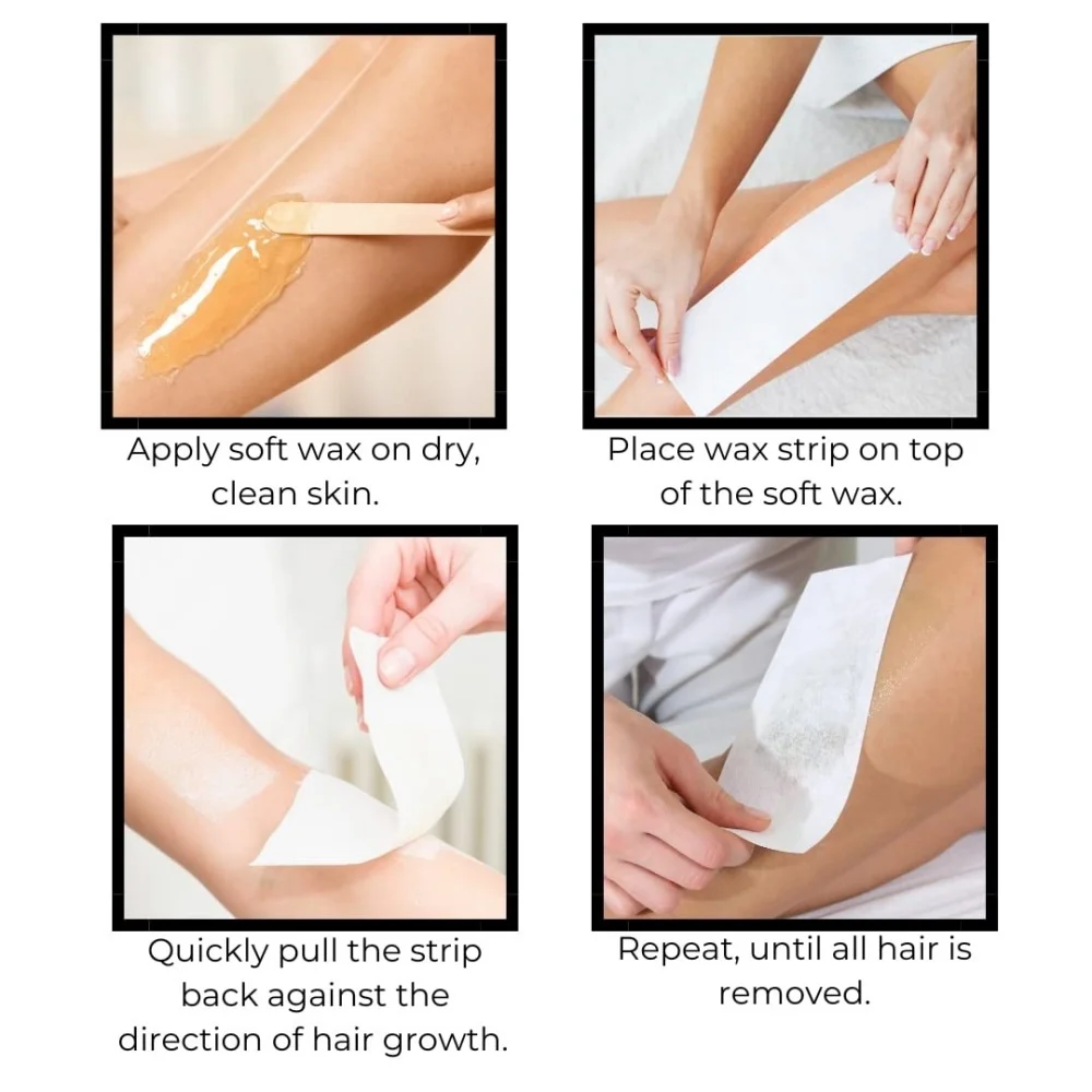 100pcs Removal Nonwoven Hair Removal Wax Paper Rolls Depilatory Wax Strips Hair Removal Wax
