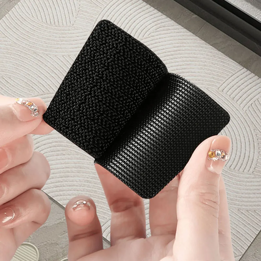 2Pcs Car Carpet Fixed Patches Double Faced Car Carpet Corner Stickers High Adhesive Anti Skid Tape for Home Floors Tile