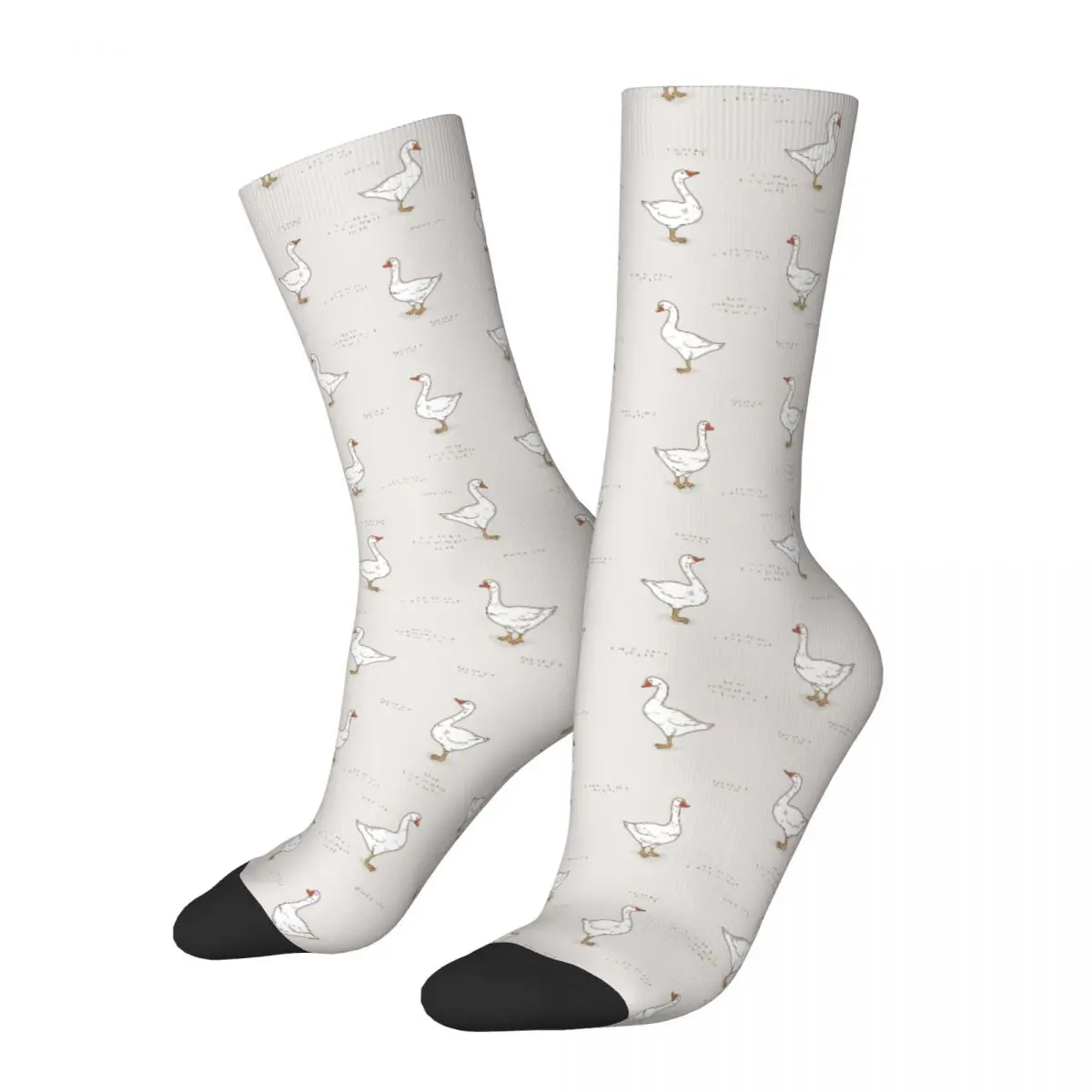 

Fashion Men's Socks Casual Goose In Field Grazing. Sock Polyester Cartoon Pet Skateboard Women's Socks Summer Autumn Winter