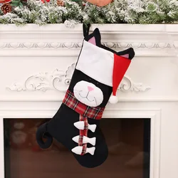 3D Plush Animal Christmas Stockings with Candy Bags - Festive Holiday Decorations - Picture show (B)