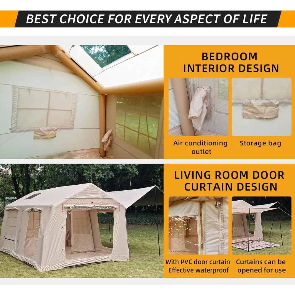 10–12 Person Inflatable Camping Tent