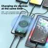 20000mAh Wireless Power Bank Fast Charging Built-in Quad Power Cable Mobile Phone Charger For Iphone 13 14 15 Xiaomi Samsung 4