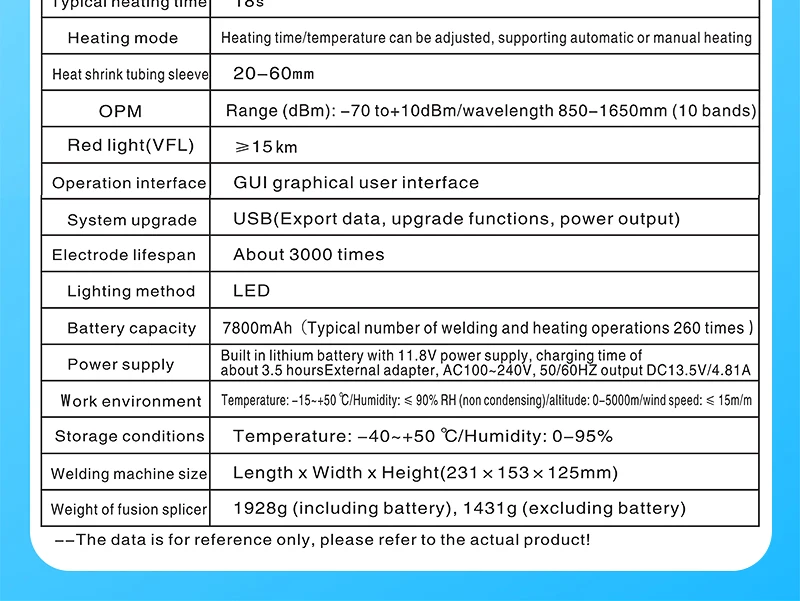 A-5/FS-60F/AUA-70F Optical Fiber Fusion Splicer 6 Motor Multilingual SM MM Fiber