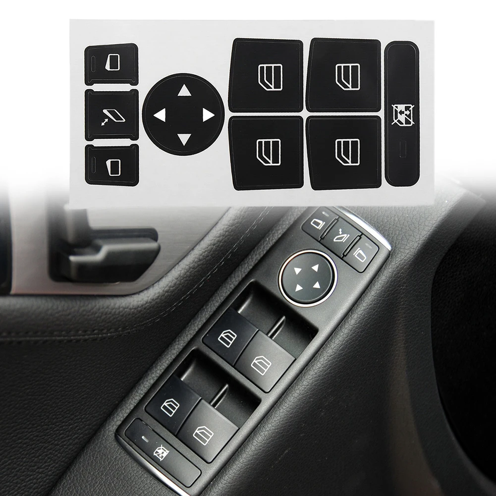 

For Mercedes-Benz W204 C300 Window Switch Knob Repair Sticker Window Button Repair Decal