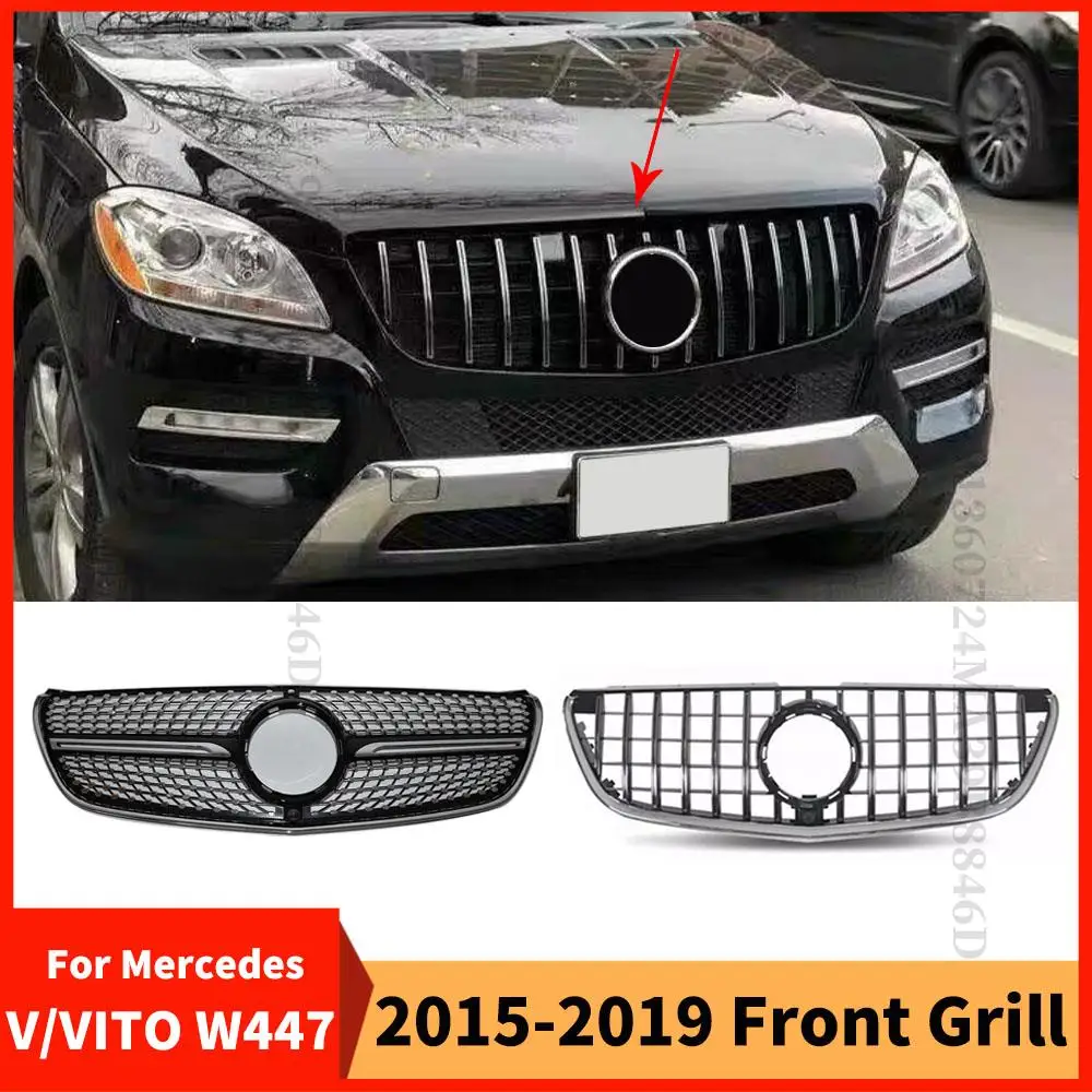 

Modified GT Diamond Style Mesh Front Grille Racing Bumper Grill For Mercedes Benz Vito V W447 V250 V260 2015 2016 2017 2018 2019