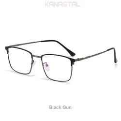 Unisex Titanium Blue Light Blocking Eyeglasses with Prescription Lenses (K3125Gun Metal)