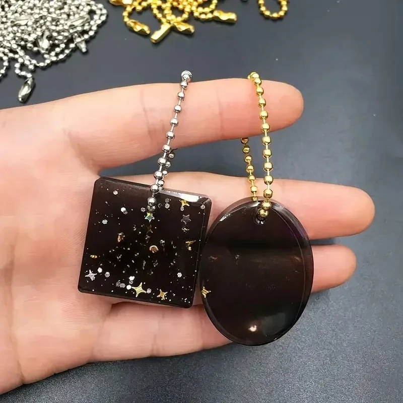 DIY Ball Bead Chains 10/100pcs Sliver Colorful Key Chain Dolls Label Hand Tag Connector Jewelry Making Pendant Accessorise