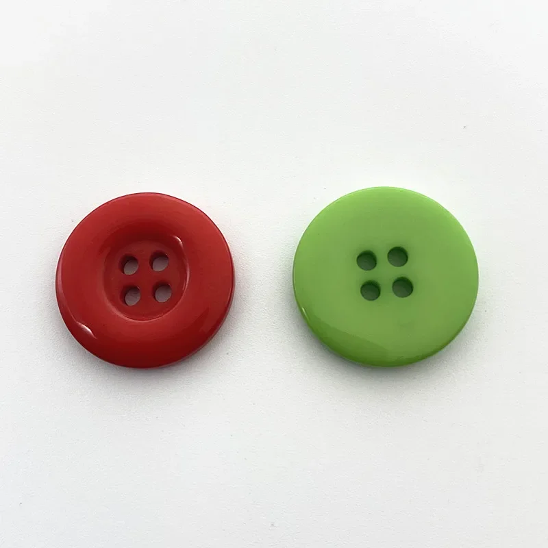 새로운 18mm 컬러 라운드 수지 단추 코트 정장 스웨터 단추 DIY 컬러 의류 액세서리