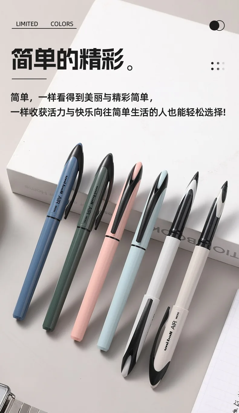 Uniball Mitsubishi schwarzer Technologie-Stift, mehrere Farben UBA-188 Air Signature Canetas 0,5/0,7 mm freie Kontrolltinte Pluma Business – Detail 2