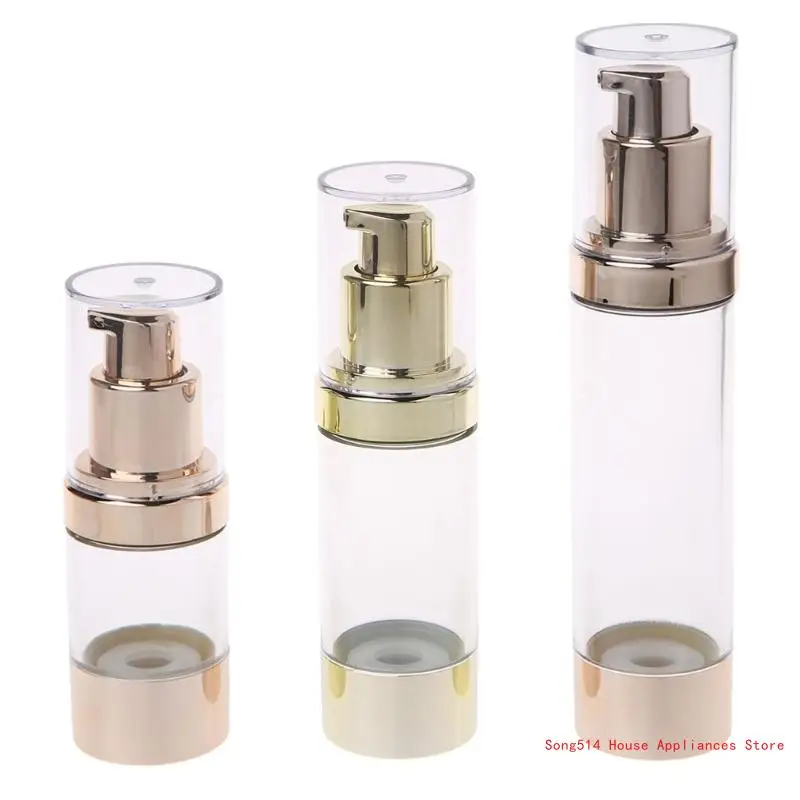 

Empty Cosmetic Airless Bottle Plastic Travel Bottles 15/30/50ML 95AC