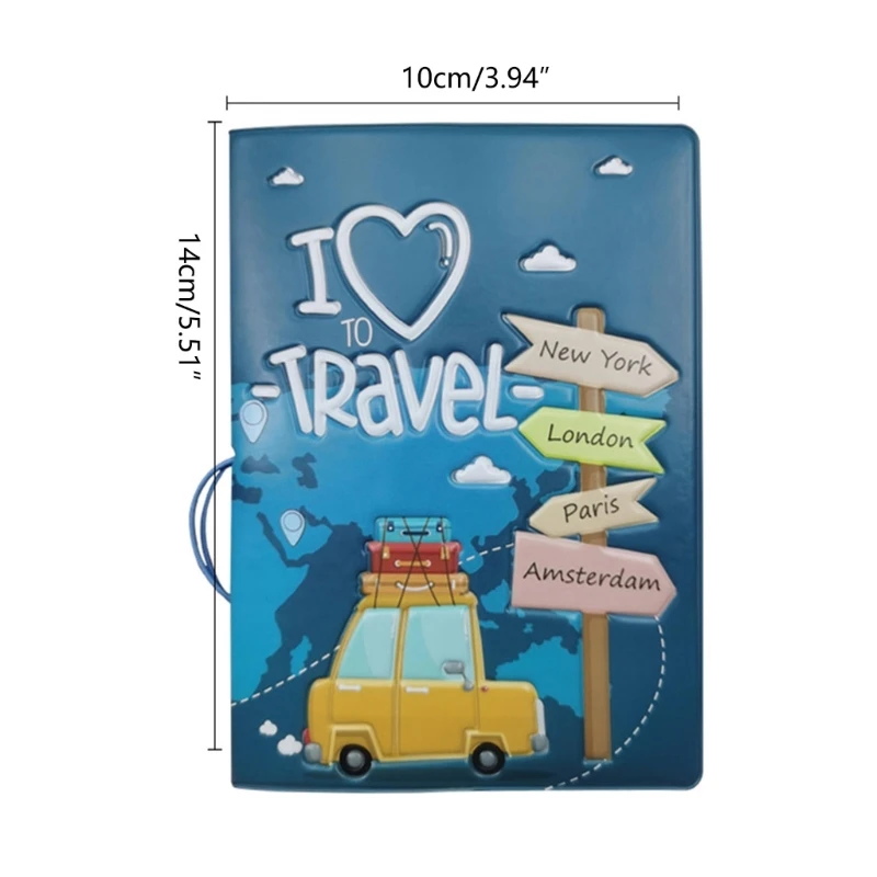 Trendy PU Credit Card Case Wallet Passport Holder for Frequent Explorers images - 6