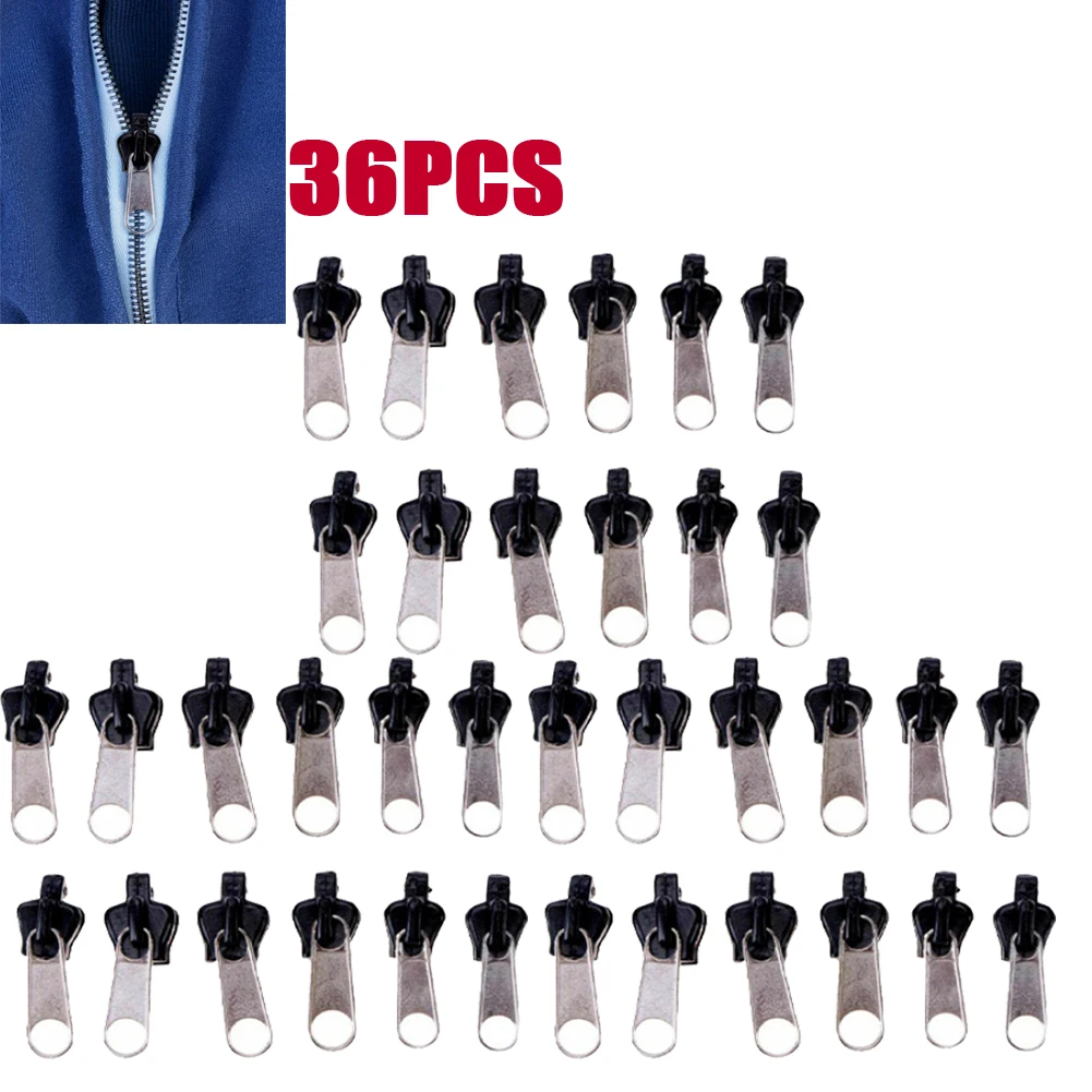 36PCS Black Silver