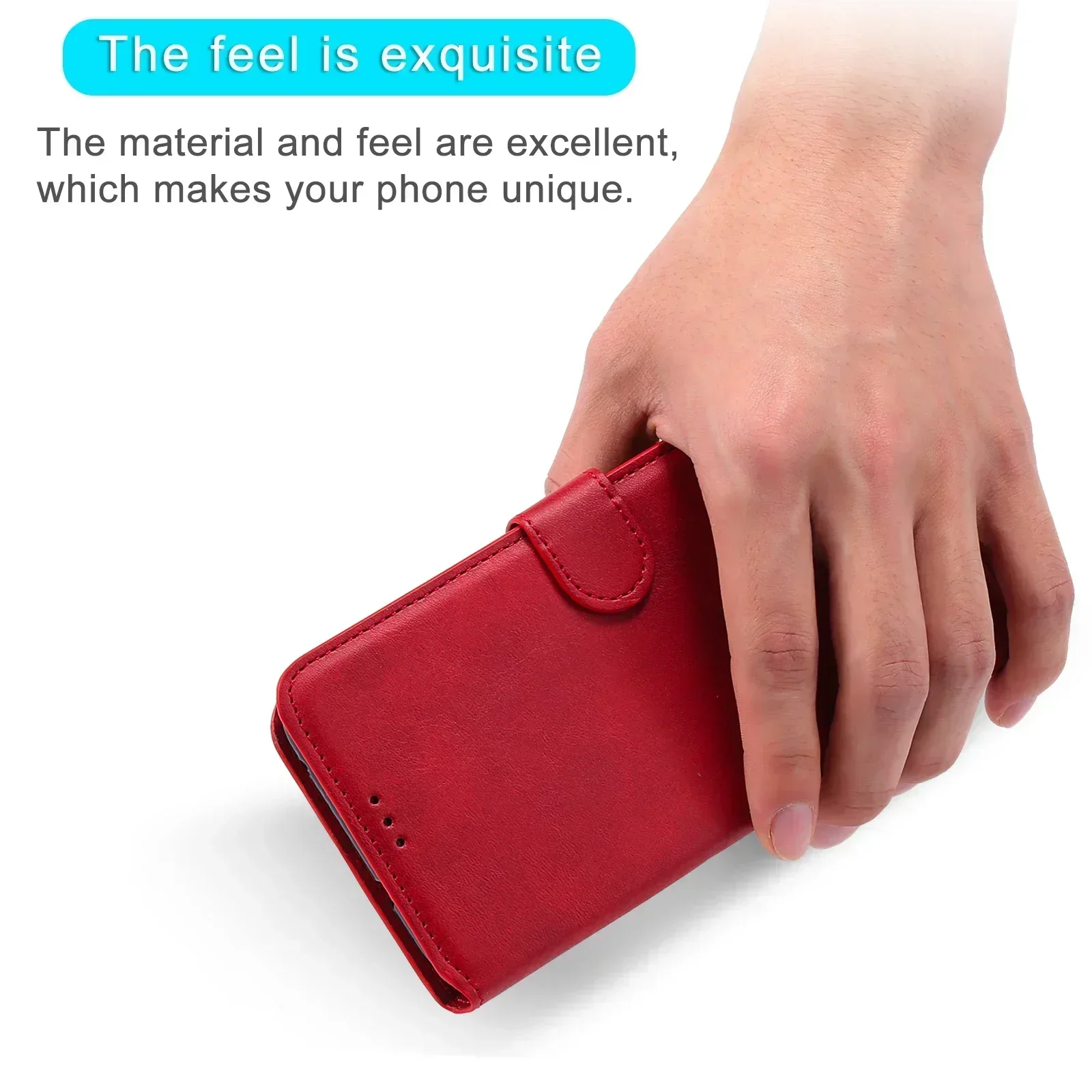 Luxury Retro Leather Wallet Case - Full Cover Book Holder