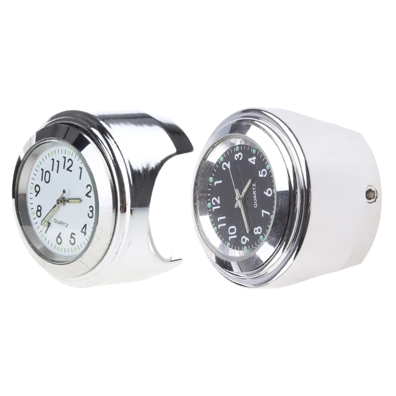 Waterproof Luminous 22/25mm Motorcycle Bike Handlebar Mount Clock Watch Aluminum Alloy Dial-Quartz Clock Watch Accessory