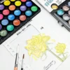 16/36 Colors Pearlescent Solid Watercolor Paint Set with Brush Pens Art Supplies, for Artists, Painting Lovers 4
