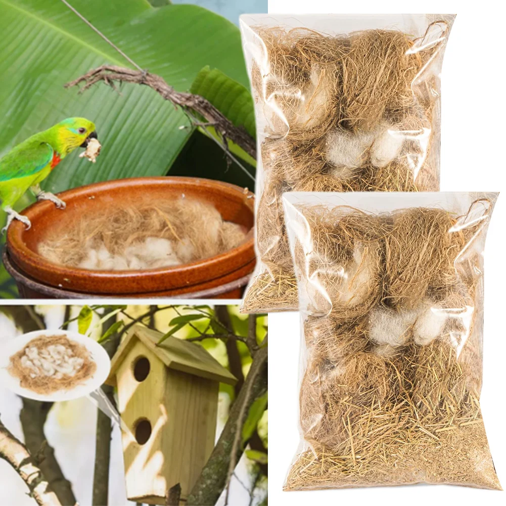 Bird Nesting Material Bird Nests Bedding Hummingbird Nesting Fibre Aviary Birds Canaries Finches Cage Accessories 2 Pack
