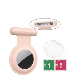 Eye - Catching Adjustable Airtag Necklace with Waterproof Silicone Holder (Pin case - Pink)
