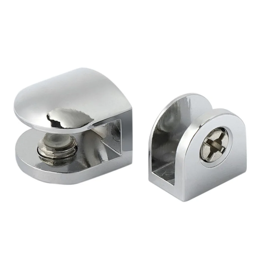Glass Shelf Electroplated Replacement Simple Style Nonslip Heavy Duty Anti-rust Cabinet Display Case Clamp Holder glass shelf clamp holder