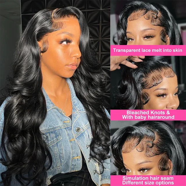 30 40 46 Inch Body Wave 13x6 Hd Lace Frontal Wig Human Hair 360 Brazilian Pre Plucked Lace Wigs For Women 13x4 Lace Front Wigs 3