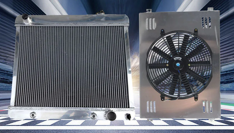 Aluminum Radiator+Shroud+FAN for 1963-1966 Chevy Truck C10 C20 C30 1964 ...