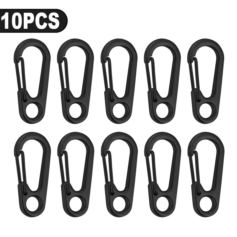 10 stücke Mini Karabiner Set Outdoor Camping Paracord Seil Clip Rucksack Hängen Schnalle Kirsite DIY Schlüsselbund Handgemachte Zubehör – Detail 9