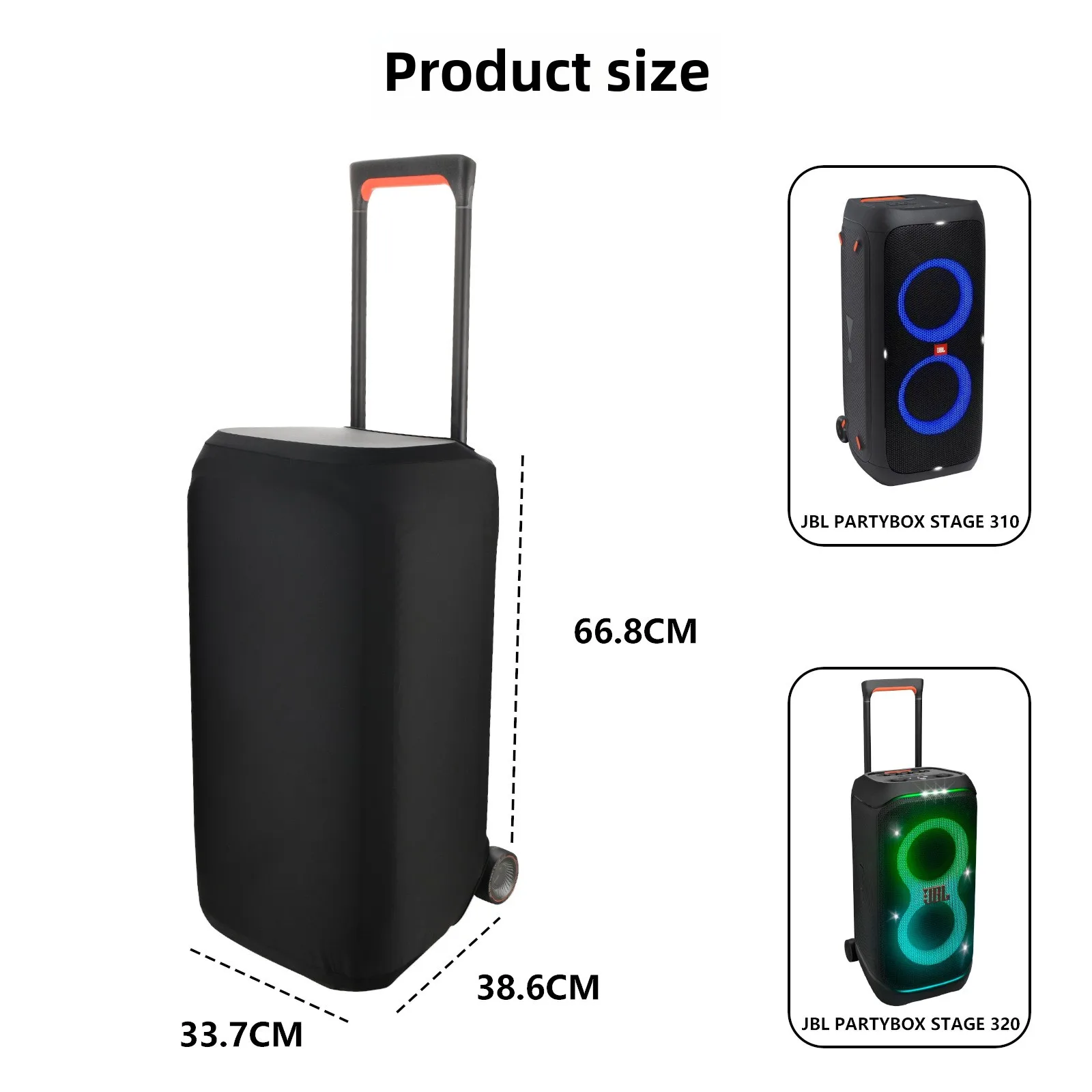 Lycra Close Fit Cover Case For JBL Partybox 310/Stage320 Audio Dustproof Cover For JBL Speaker Dust