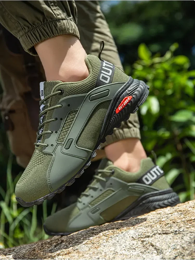 Atmungsaktive Wanderschuhe für Herren, Outdoor-Sportschuhe, taktische Trainingsstiefel, taktische Sportschuhe für Herren zum Wandern und Jagen – Detail 5