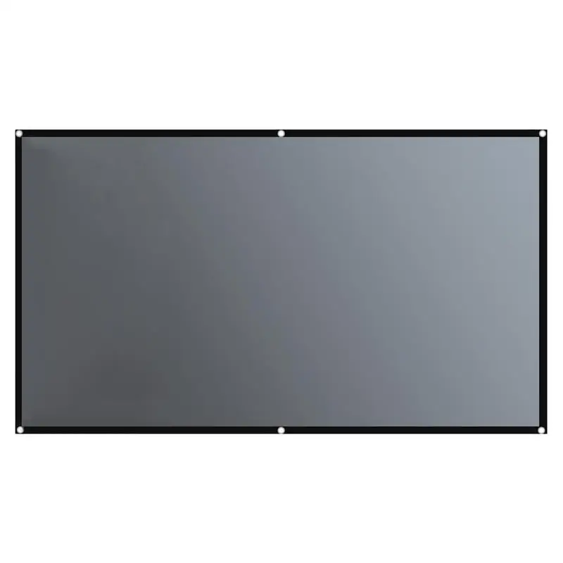 

Portable Projector Screen 4K HD 16:9 Anti-Light Anti-Crease Projector Screen Black Edge Hook Metal Anti-light Projector Curtain