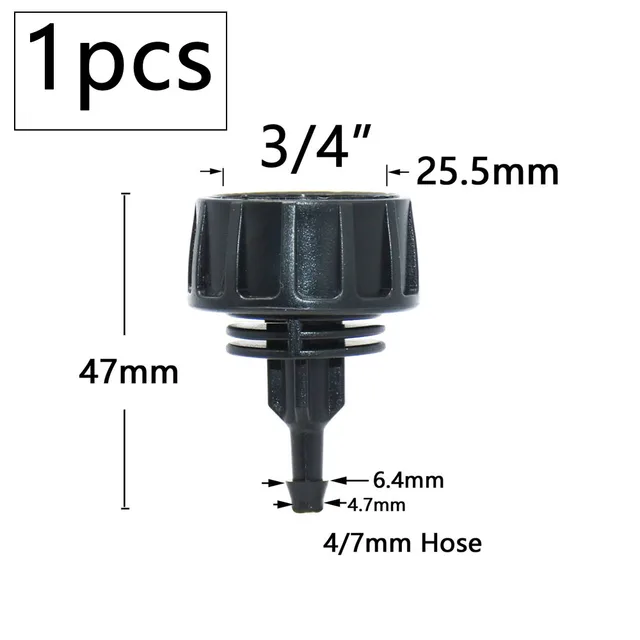 Joywayus Raccordo in ottone per tubo flessibile, 1/2 Barb x 3/4 NPT