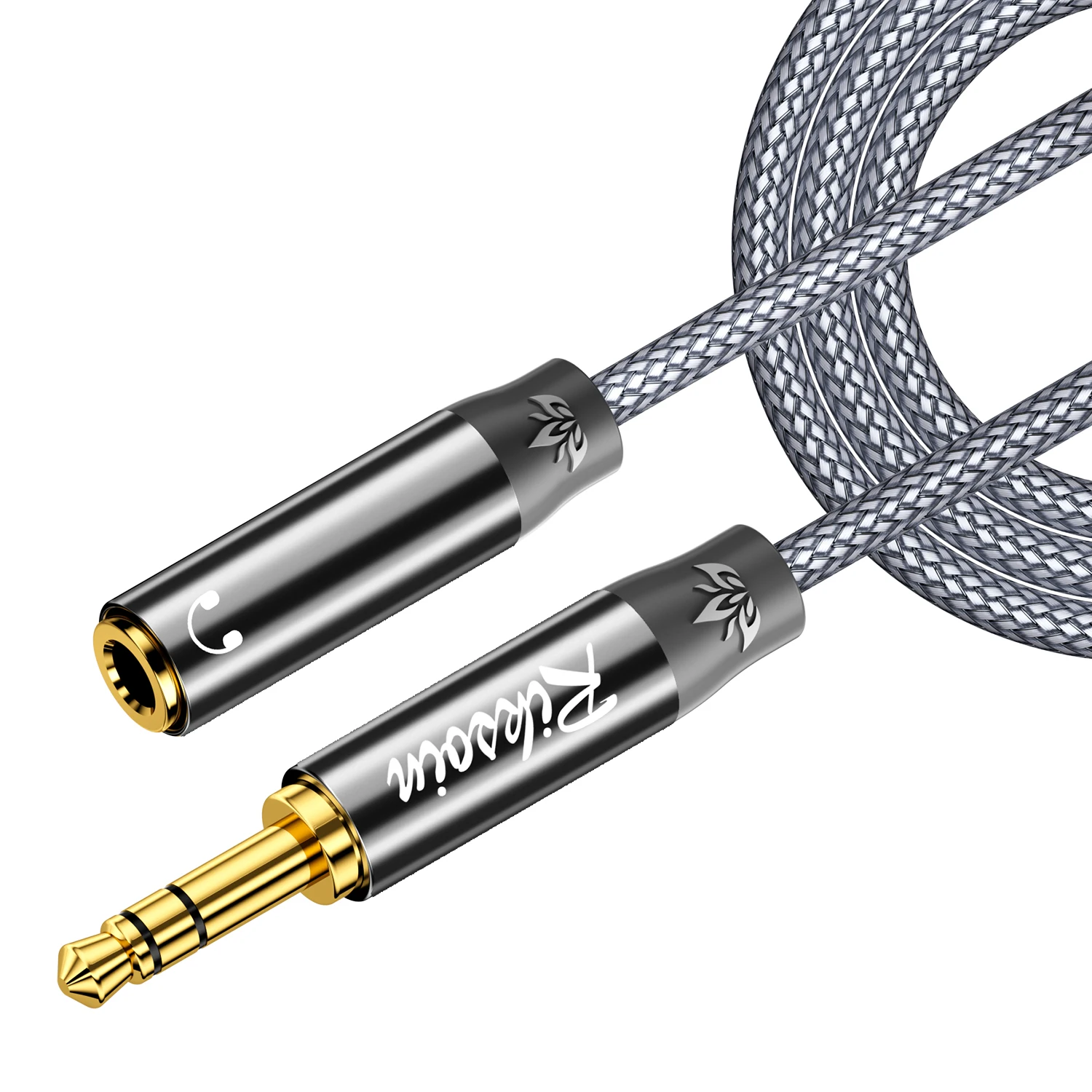 Nylon Braided 3.5mm Audio Extension Cable - Male to Female TRS Aux Cord Extender