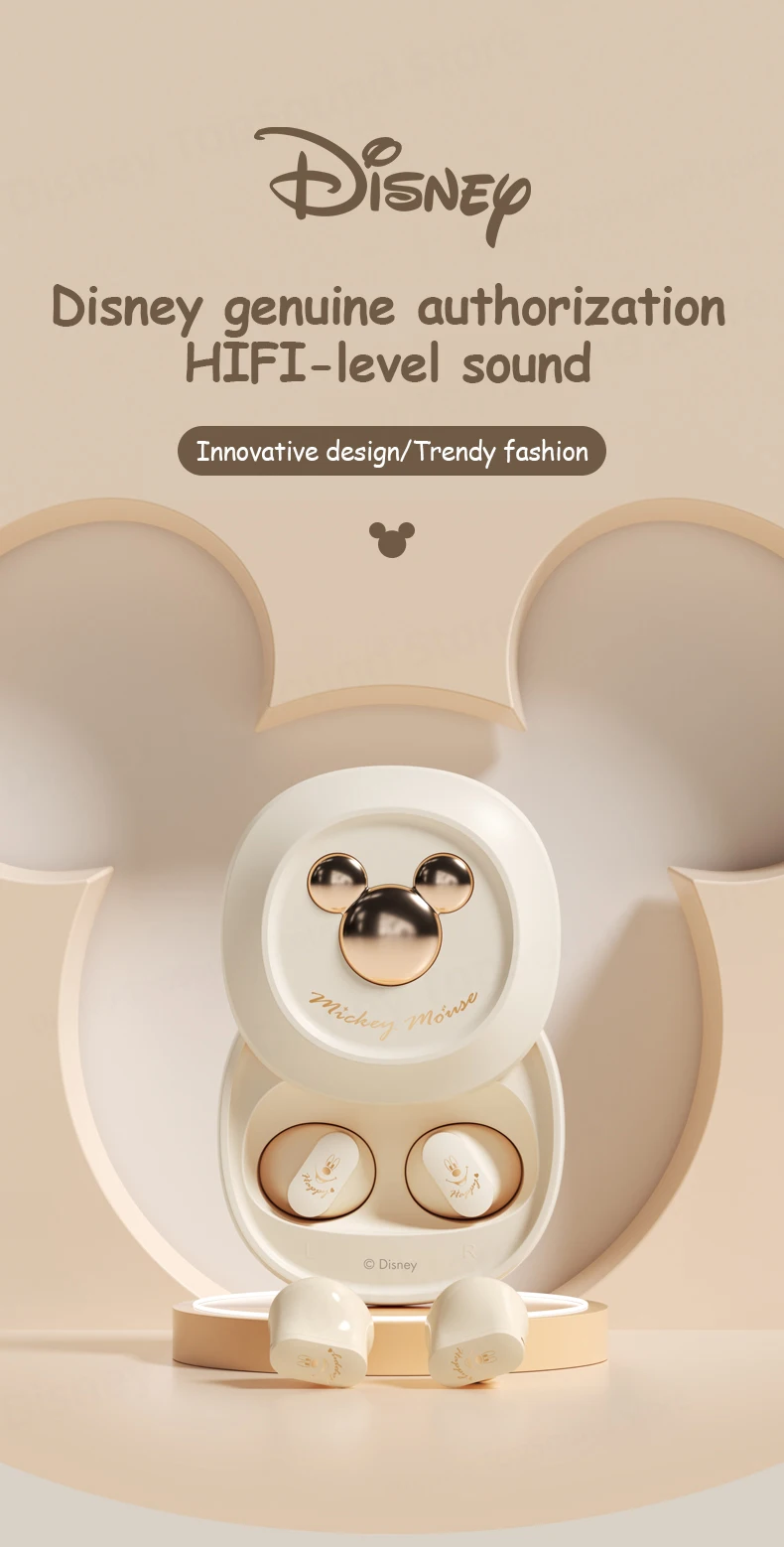 Disney D68 mickey sliding cover bluetooth earphones