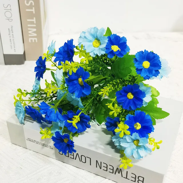1 Bundle Artificial Flowers Outdoor UV Resistant Shrubs Plants Fake Flower Greenery for Office Kitchen Wedding Garden Decor 5