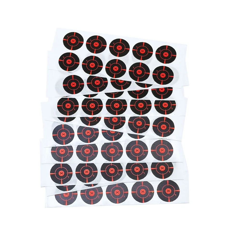 Shooting Targets Stickers Spinner Shooting Targets 1"/2.54cm 100Pcs(10 Sheets) per Pack Self-Adhesive Splatter Splash & Reactive(Colors Impact) Shooting Sticker Targets