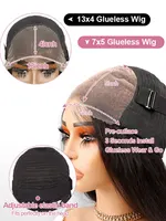 Perruques frontales Deep Wave 40 pouces 7x5 HD sans colle, 100% cheveux humains, perruques 13x4 Water Curly Wave sans colle, prêtes à porter, pré-coupées, en dentelle, pour femmes, pré-épilées, brésiliennes, livraison rapide 3-5 jours, densité 250 8
