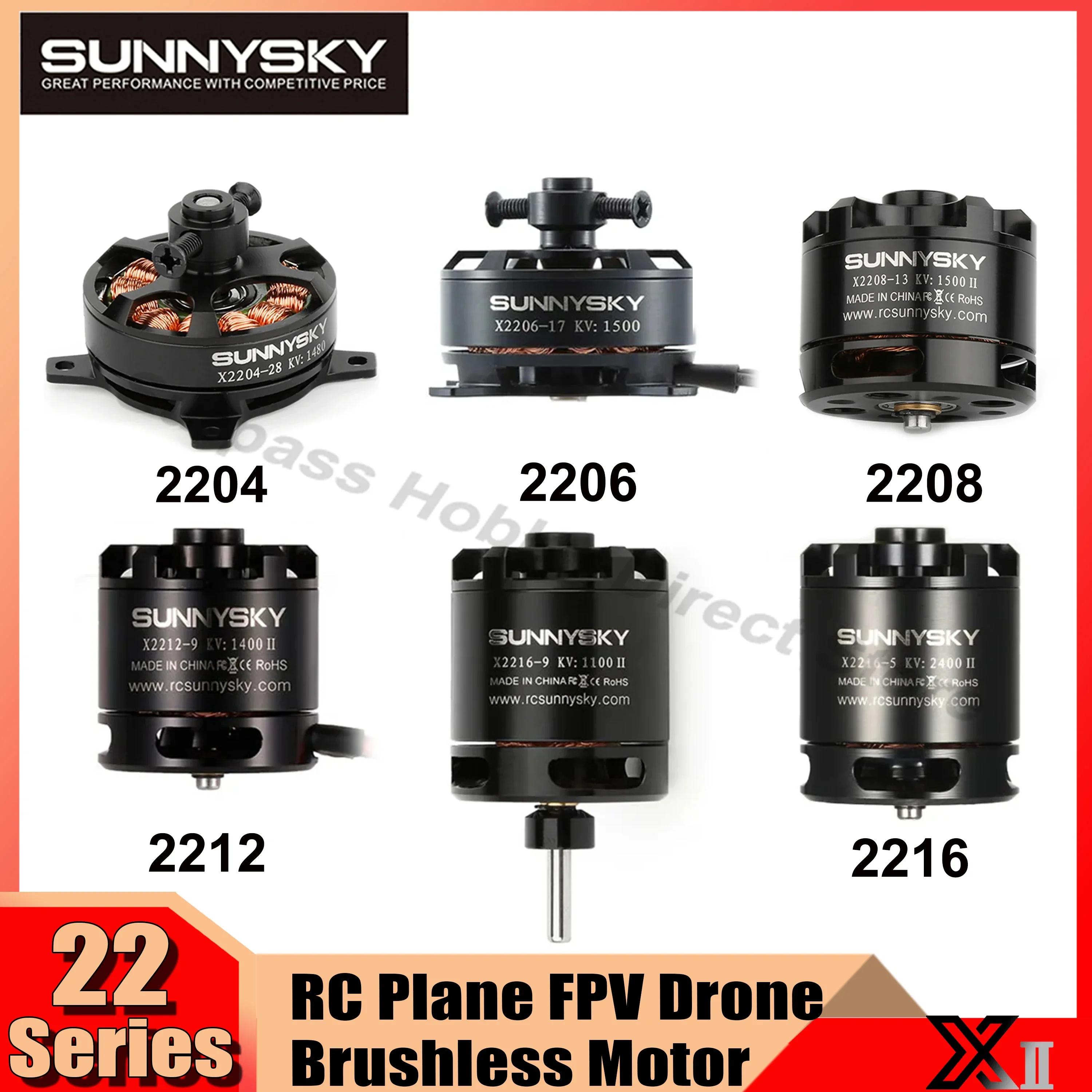 2212 Borstelloze Outrunner Motor 2200KV - Perfect Voor RC Vliegtuigen, Drones En Multicopters