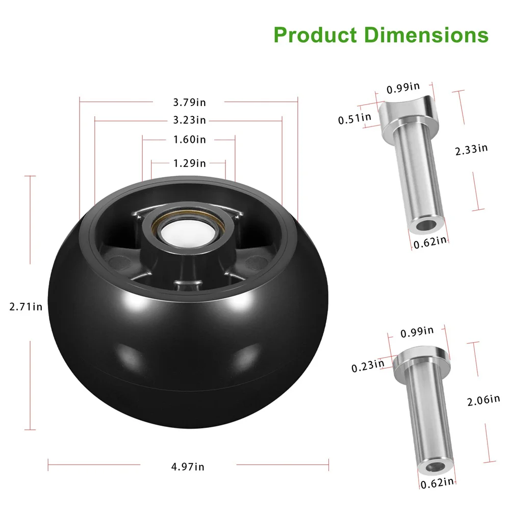 AM125172 Deck Wheel Kit Compatible with John Deere 48" 54" 60" 72" Deck Lawn Mowers Replace AM125172(4PCS) Cropper Tool Part